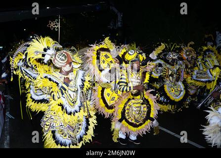 Neujahrstag Junkanoo 2023 Street Parade Celebration am 1. 2023. Januar in Nassau Bahamas Stockfoto