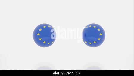 Flaggensymbol oder Symbole für Euro-Länder Stockfoto