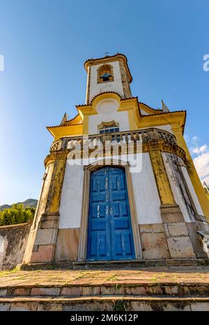 Historische Kirche in der Stadt Ouro Preto Stockfoto