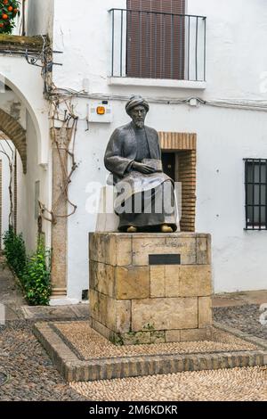 Statue von Moses Maimonides, Cordoba, Spanien Stockfoto