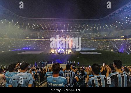 Porto Alegre, Brasilien. Januar 4. 2023, Arena Gr&#xea;mio, Porto Alegre, Rio Grande do Sul, Brasilien; Luis Suárez wird in der Campeonato Brasileiro Série A Credit: Action Plus Sports Images/Alamy Live News als neueste Signatur für Gremio präsentiert Stockfoto