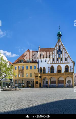 Rathaus in Amberg Stockfoto