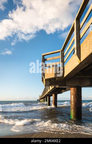 Pier in Kühlungsborn an der Ostsee Stockfoto