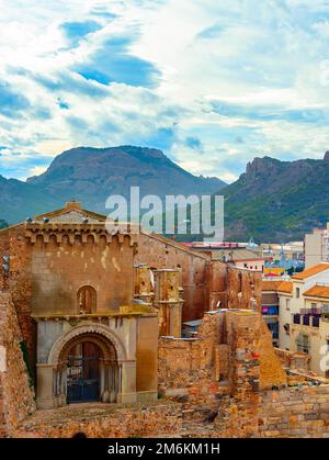 Die Berge der Stadt beherbergen Cartagena Spanien Stockfoto