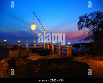 Entspannen und entspannen Sie sich, Sonnenuntergang über dem Golf von Thailand, Phu Quoc, Vietnam, Südostasien #Asien #Vietnam #rund um die Welt #Langsamfahrt #Landschaften Stockfoto