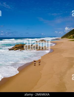 St. Lucia Südafrika, Mission Rocks Beach in der Nähe von Cape Vidal im Isimangaliso Wetland Park in Zululand Stockfoto