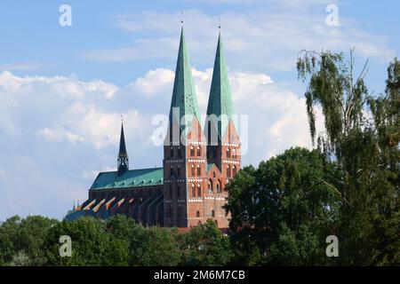 Sankt-Marien-Kirche in Lübeck Stockfoto