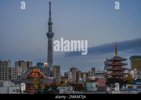 Stadtbild von Asakusa (Taito-ku, Tokio) Stockfoto