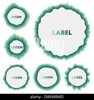 Runde Banner gesetzt. Erstaunliche kreisförmige Hintergründe. Authentische Vektordarstellung. Stock Vektor