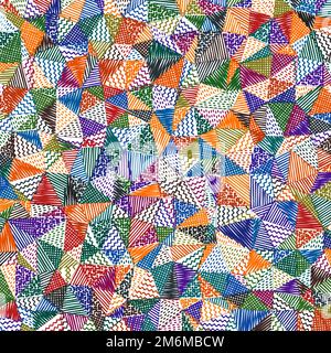 Niedriger Hintergrund für Polyskizzen. Erstaunliches quadratisches Muster. Ansprechender abstrakter Hintergrund. Vektordarstellung. Stock Vektor