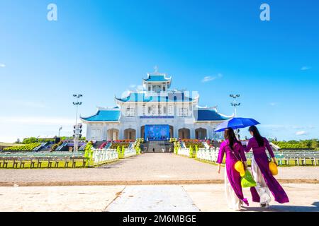 Quang Tri, Vietnam - 18. August 2022 - die Kirche La Vang ist einen Besuch wert, die zu der Zeit erbaut wurde, als die Regierung die Christens tötete, eine Pilgerreise Stockfoto