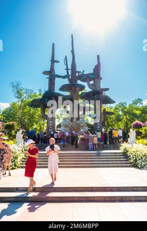 Quang Tri, Vietnam - 18. August 2022 - die Kirche La Vang ist einen Besuch wert, die zu der Zeit erbaut wurde, als die Regierung die Christens tötete, eine Pilgerreise Stockfoto