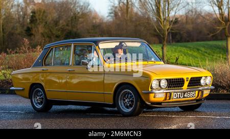 1978 gelber Triumph Dolomite Oldtimer Stockfoto