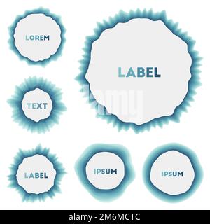 Runde Badges Kollektion. Ansprechende kreisförmige Hintergründe. Fesselnde Vektordarstellung. Stock Vektor