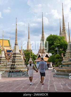 Wat Pho Tempel in Bangkok Thailand, der liegende buddha Tempel in Bangkok Stockfoto