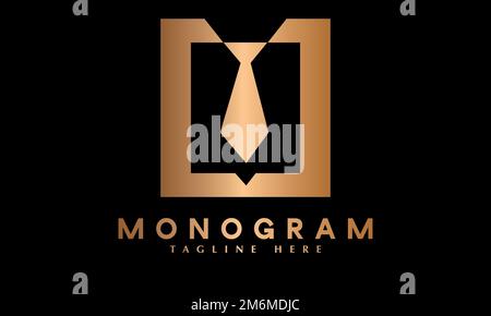 Anstellungs-Service für Mitarbeiter von TIE oder HR Abstract Monogramm-Vektorlogo-Vorlage Stock Vektor