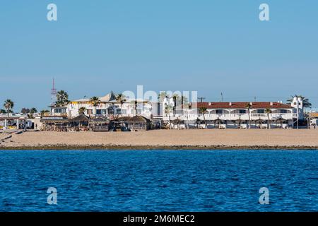 Ein Blick auf die Landschaft von Puerto Penasco, Mexiko Stockfoto