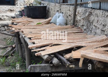 Osttimor, einheimisches Futter aus Palmen in Südostasien. Tropisches Timor. Stockfoto