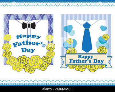 Vektorabbildungen für den Vatertag. Stock Vektor