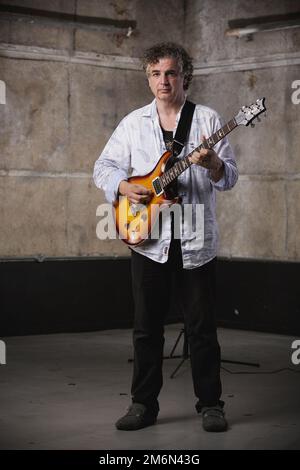 Jakko Jakszyk fotografiert in Elstree Studios, London. Stockfoto