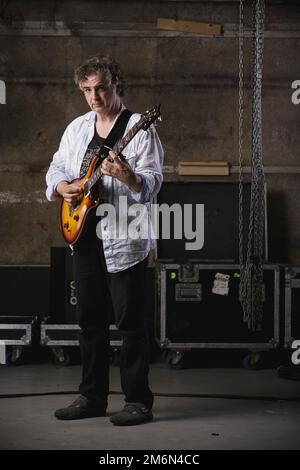 Jakko Jakszyk fotografiert in Elstree Studios, London. Stockfoto