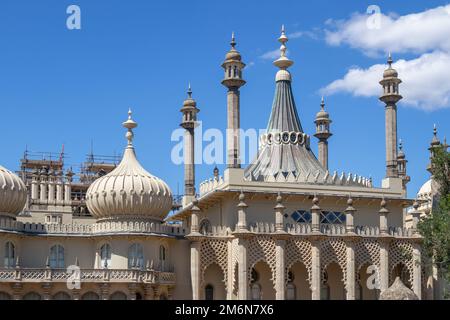 BRIGHTON, SUSSEX, Großbritannien - 5. AUGUST: Blick auf den Royal Pavilion in Brighton Sussex am 5. August 2022 Stockfoto