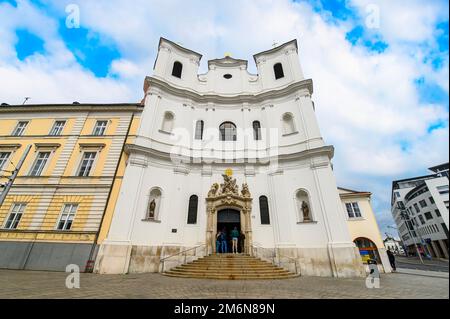 Bratislava, Slowakei. Alte Kathedrale des Heiligen Johannes von Matha und des Heiligen Felix von Valois Stockfoto