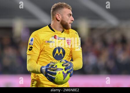 Michele Di Gregorio (AC Monza) beim Spiel ACF Fiorentina gegen AC Monza, italienische Fußballserie A in Florenz, Italien, Januar 04 2023 Stockfoto