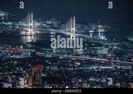 Nachtansicht von Kobe von Ichige Stockfoto