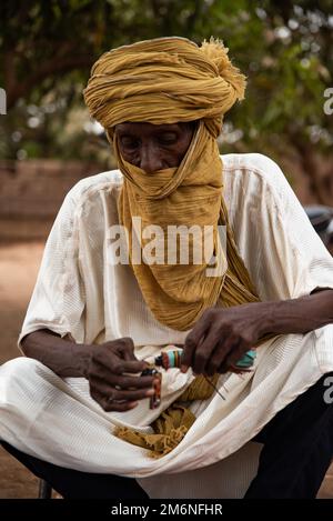 Nicolas Remene / Le Pictorium - Mali: Das anti-französische Gefühl - 16/3/2022 - Mali / Bamako District / Bamako - AlHousseini AG Aghali, hier in His Stockfoto