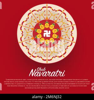 Ein Vektor von Mandala Design für Navarcomed Post Stock Vektor