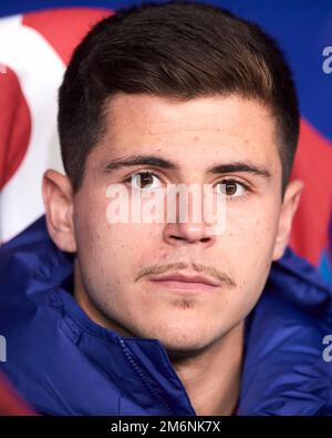 Sergio Diez von Atletico de Madrid während des Spiels Copa SM El Rey zwischen Real Oviedo und Club Atletico de Madrid im Carlos Tartiere Stadium am Januar Stockfoto