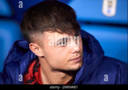 Sergio Diez von Atletico de Madrid während des Spiels Copa SM El Rey zwischen Real Oviedo und Club Atletico de Madrid im Carlos Tartiere Stadium am Januar Stockfoto