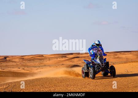 Saudi-Arabien. 05. Januar 2023. 152 ANDUJAR Manuel (arg), 7240 Team, Yamaha, Quad, Motul, Aktion während der Phase 5 der Dakar 2023 rund um Hail, am 5. Januar 2023 in Hail, Saudi-Arabien - Photo Frédéric Le Floc’h / DPPI Credit: DPPI Media/Alamy Live News Stockfoto