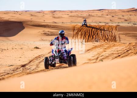 Saudi-Arabien. 05. Januar 2023. 155 WISNIEWSKI Kamil (pol), Orlen Team, Yamaha, Quad, Action während der 5. Phase des Dakar 2023 rund um Hail, am 5. Januar 2023 in Hail, Saudi-Arabien - Photo Florent Gooden / DPPI Credit: DPPI Media/Alamy Live News Stockfoto