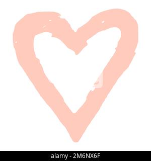 Darstellung eines von der Hand gezeichneten Vektors mit dem Herzen. Doodle Hearts für Valentinstag, Muttertag, Hochzeitskarte Stock Vektor