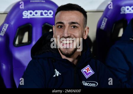 Florenz, Italien. 04. Januar 2023. Gaetano Castrovilli (ACF Fiorentina) beim ACF Fiorentina vs AC Monza, italienisches Fußballspiel Serie A in Florenz, Italien, Januar 04 2023 Kredit: Independent Photo Agency/Alamy Live News Stockfoto