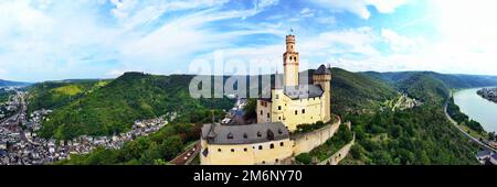 Marksburg, ein Schloss in Braubach am Rhein Stockfoto