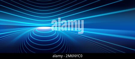 Moderne Technologie Abstrakter Ultrawide-Hintergrund Stockfoto