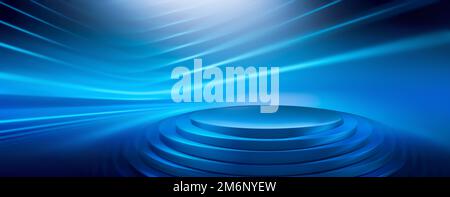 Extrem breiter abstrakter Hintergrund mit Podium Stockfoto