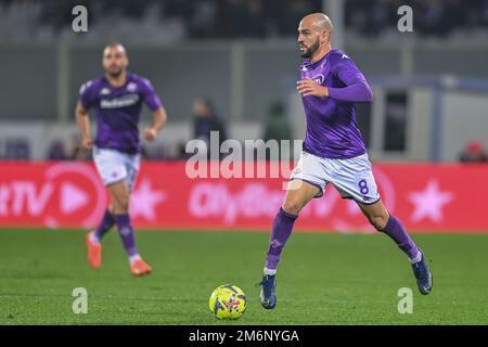 Florenz, Italien. 04. Januar 2023. Riccardo Saponara (ACF Fiorentina) während des Spiels ACF Fiorentina vs AC Monza, italienisches Fußballspiel Serie A in Florenz, Italien, Januar 04 2023 Kredit: Independent Photo Agency/Alamy Live News Stockfoto
