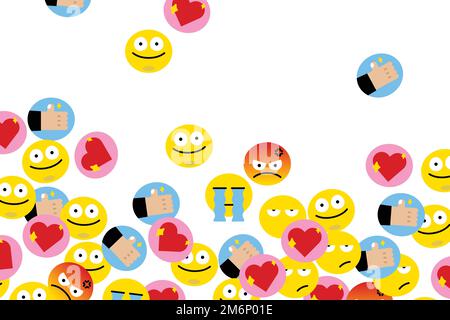Emoticon Mimik Kollektion Vektor Stock Vektor