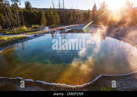 Morning Glory Pool Stockfoto