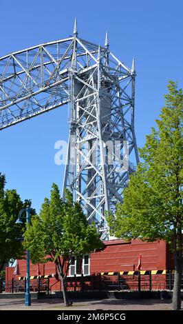 Steel Bridge in der Stadt Duluth, Minnesota Stockfoto