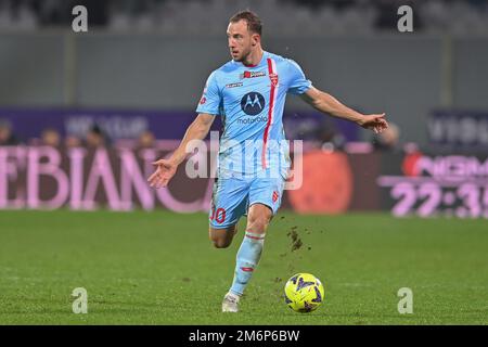 Florenz, Italien. 04. Januar 2023. Carlos Augusto (AC Monza) während des Spiels ACF Fiorentina gegen AC Monza, italienisches Fußballspiel Serie A in Florenz, Italien, Januar 04 2023 Kredit: Independent Photo Agency/Alamy Live News Stockfoto