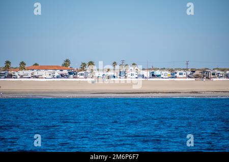 Ein Blick auf die Landschaft von Puerto Penasco, Mexiko Stockfoto