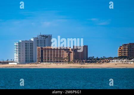 Ein Blick auf die Landschaft von Puerto Penasco, Mexiko Stockfoto