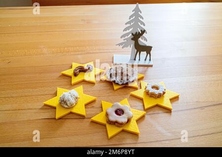 Weihnachtsdekoration in Bayern Deutschland Stockfoto