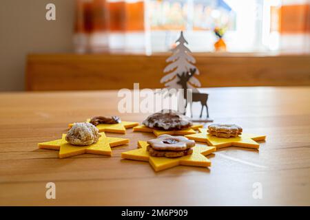 Weihnachtsdekoration in Bayern Deutschland Stockfoto