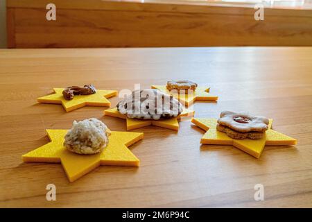 Weihnachtsdekoration in Bayern Deutschland Stockfoto